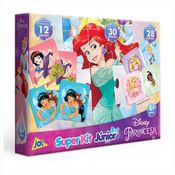 Kit 3 em 1 Toyster Princesas Disney – Dominó, Memória e Quebra-Cabeça