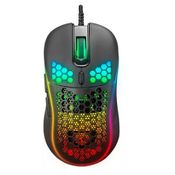 Mouse Gamer com Fio Comeia Led Rgb Ultra Leve 7200 Dpi