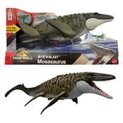 Dinossauro Mosassauro - Ação de Ataque - Bite 'N Blast - Jurassic World Recomeço - Mattel