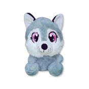 Cachorro de Pelúcia Husky Olhos Bordados Seguro Para Crianças Macio Fofo