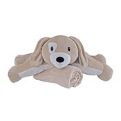 PELUCIA TRAVESSEIRO C/MANTA CACHORRO MASC PIMPOLHO - BEGE