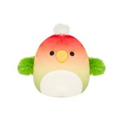 Pelúcia Squishmallows Sunny Elliene 2860 Pássaro Tropical Colorido e Antialérgico 19cm