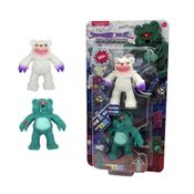 Kit Bonecos Stretchapalz Evil Bear Ernesh e Cyclops 8cm com Areia Natural e Selo Inmetro