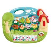 Teclado Infantil Educativo e Musical Fazendinha Dm Toys 6899