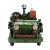 Jeep Verde 13x26x13cm Estilo Retrô - Vintage - Tudo em Caixa