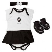 Kit Bebê Vasco 3 Peças Menina Torcida Baby