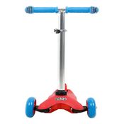 Patinete 3 Rodas Menino 30kg Vermelho e Azul Bbr