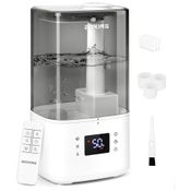 Umidificador BOXING 6 Litros com Vapor Quente e Frio, Controle Remoto, Modo Automático - Ideal para Quarto de Bebê e Plantas, Enchimento Fácil, Modo