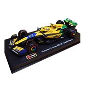 Miniatura Fórmula 1 McLaren MCL38 Racing 4 L. Norris GP Mônaco 2024 1/43 Burago 38215S