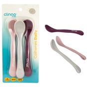 COLHERES DAILY INFANTIS COLORS ROSE - 3 UNID. - 6M+ - CLINGO