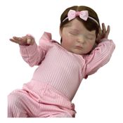 Bebê Reborn Menina Dormindo Menina Silicone Laura