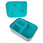 Lancheira Infantil Bento Box Inox Divisorias Tampa Silicone Petit Pia