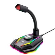 Microfone de Mesa Gamer Rgb Usb Havit Gk56b Cor Preto