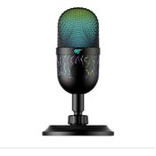 Microfone Gamer Mesa Usb Havit Gk52 Rgb Omnidirecional Cor Preto