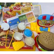 Brinquedo Comidinha Cozinha Mini Lanchonete Hamburguer Sorvete