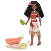 Boneca - Disney - Princesas - Moana - Com Bebê Tartaruga - Mattel