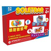 Jogo Pedagógico De Soletrar Brincando De Soletrar 52 Peças - Coluna