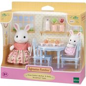 MESA DE CAFE DA MANHA - MAMAE E BEBE COELHO NEVE SYLVANIAN FAMILIES - EPOCH