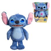 Pelúcia Interativa Stitch 30cm Disney com Olhos LCD e Mais de 50 Sons e Reações Incríveis