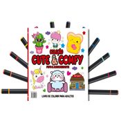 CUTE & COMFY COLORING BOOK FOR ADULTS ED 02 - + 12 CANETAS