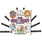 CUTE & COMFY COLORING BOOK FOR ADULTS ED 04 - + 12 CANETAS