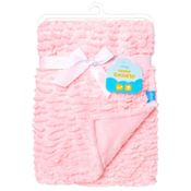 Manta / Coberta Conforto Babados Rosa 100*75cm Clingo