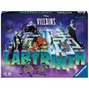 Jogo deTabuleiro do Labirinto dos Vilões da Disney: Diversão em Família, Design Premium, Presente Ideal para Fãs, Indicado para +7 anos