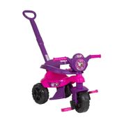 Carrinho de Passeio Pedal Haste Infantil Triciclo Dog Rosa