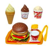 Brinquedo Comidinha Cozinha Mini Lanchonete Hamburguer Sorvete