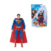 Boneco Superman Articulado 15cm DC Comics com Capa e Peça de Montar Robô Colecionável