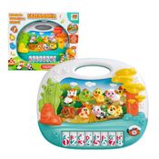 Teclado Musical Fazendinha Educativo Luzes Animais Infantil DMT6897
