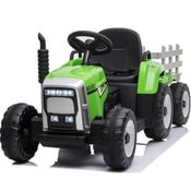 Trator Elétrico Infantil Importway Verde 12V com Carreta