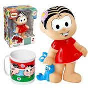 Kit Especial 2 em 1 Boneca Mônica 18cm de Vinil + Caneca Turma da Mônica Original