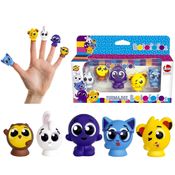 Coleção 5 Dedoches Bolofofos Brinquedo Educativo de Vinil Didático para Crianças