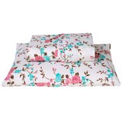 Jogo Cama Lençol Bruny Solteiro Percal Estampado 180 Fios 2 Peças - Floral Rosê