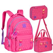 Kit Mochila de Costas em Nylon OFICIAL REBECCA BONBON RB24537 Rosa