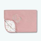 Manta de Suedine Hug Amor de Urso Rosa Antigo