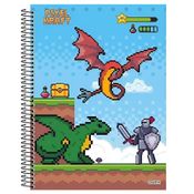 Caderno Universitario Pixel Dragoes 1M 80Fls Sao Domingos