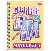 Caderno Espiral Minecraft Porco GRRR 1M 80 Folhas Foroni
