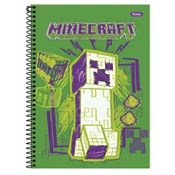 Caderno Espiral Minecraft TNT 1M 80 Folhas Foroni
