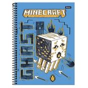 Caderno Espiral Minecraft Ghast 1M 80 Folhas Foroni
