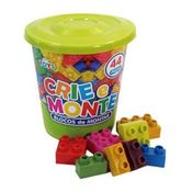 Blocos De Montar Crie e Monte Pote Com 44 Peças - Mini Toys