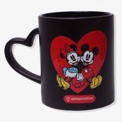 Caneca Mágica Coração Mickey e Minnie - Disney