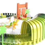 Pista Dinossauro Track Looping Carrinho Acessórios 119 Peças DMT6132