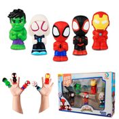 Miniaturas Herói Marvel Dedoches Hulk Homem De Ferro Aranha