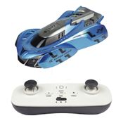 Carrinho Controle Remoto Azul Anda Parede Teto Gravidade Zero Recarregável Cabo USB +3 anos-DM Toys