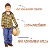 Camisa Infantil para Festa Junina Menino Listrada Jeca