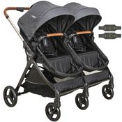 Carrinho Kiddo para Gemeos com Bebe Conforto Speedy Grafite