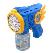 Brinquedo Pistola Lança Bolhas de Sabão Automática com Luzes Infantil Azul Alado