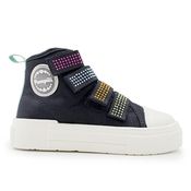Tênis Infantil Pampili Cano Alto Velcro Preto